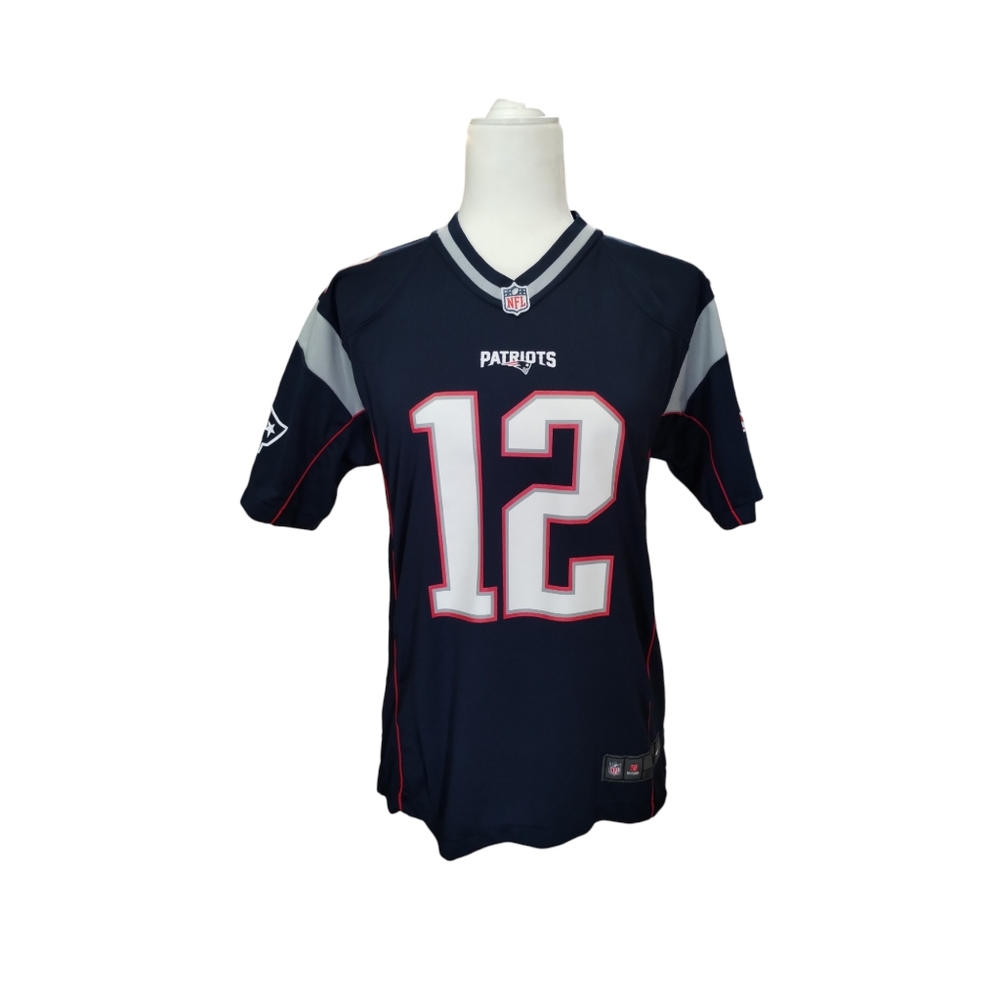 Patriots #12 Tom Brady Nike On Field Youth Size L 14/16 Football Jersey